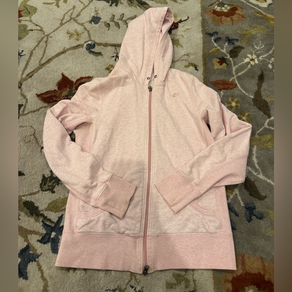 Nike Light Pink Hoodie Zip Up Size Medium